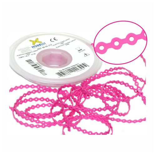 Elástico Ortodôntico Corrente Longo 1.5 metros Morelli Rosa