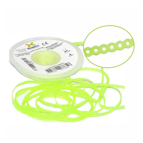 Elástico Ortodôntico Corrente Curto 1.5 metros Morelli Verde-Limão-Cristal