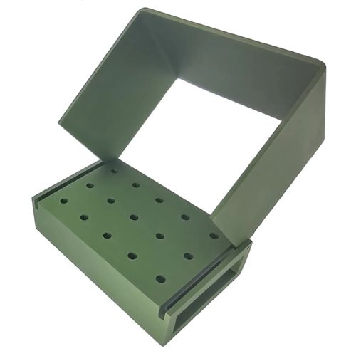Broqueiro de Alumínio FG 15 Furos Autoclavável Golgran Verde