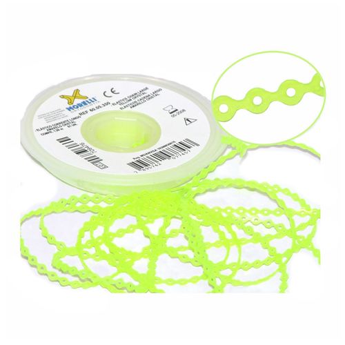 Elástico Ortodôntico Corrente Longo 1.5 metros Morelli Verde-Limão-Cristal