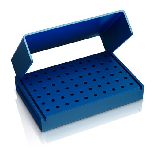 Broqueiro de Alumínio Autoclavável CA 60 Furos Microdont Azul