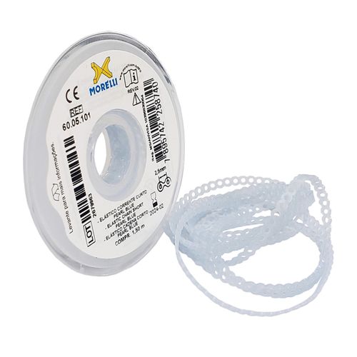 Elástico Ortodôntico Corrente Curto 1.5 metros Morelli Pearl-Blue