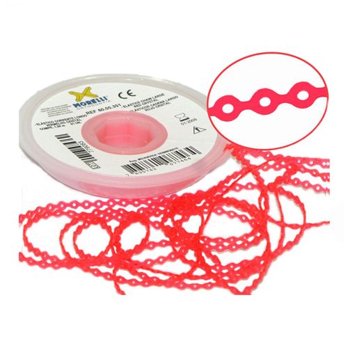 Elástico Ortodôntico Corrente Longo 1.5 metros Morelli Vermelho-Cristal