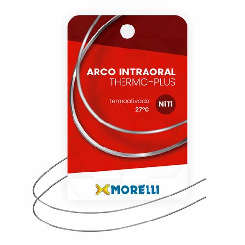 Arco Intraoral Thermo Plus Médio NiTi Retangular Morelli 018x025