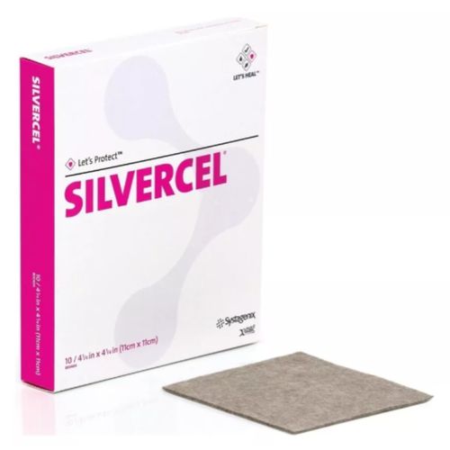Curativo Hidroalginato Silvercel 11X11cm (caixa com 10 unidades) - Systagenix