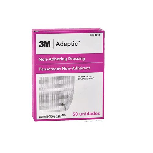 Curativo Adaptic 7,6cm X 7,6cm Malha Não Aderente (caixa com 50 unidades) - Systagenix 3M Curativo Adaptic 7,6cm X 7,6cm Malha Não Aderente (caixa com 50 unidades) - Systagenix 3M
