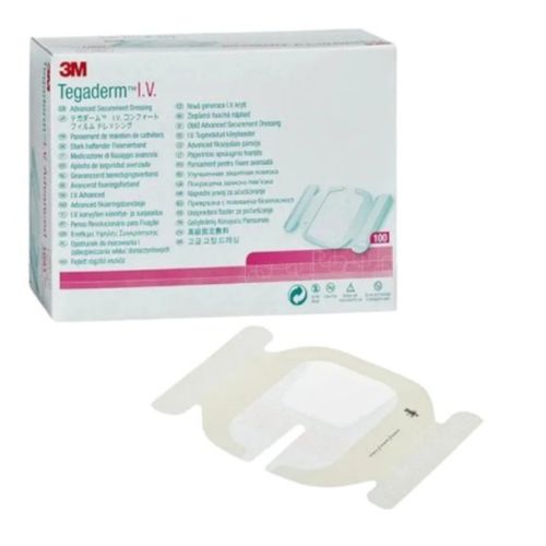Curativo Tegaderm Fixador para Cateter 8,9cm X11,5cm fenestrado (caixa com 50 unidades) 1655 IV Fix - 3M Curativo Tegaderm Fixador para Cateter 8,9cm X11,5cm fenestrado (caixa com 50 unidades) 1655 IV Fix - 3M