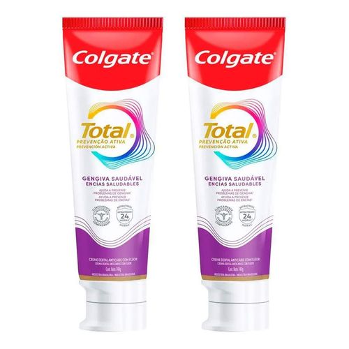 Kit-Pasta-de-Dente-Colgate-Total-Gengiva-Reforcada-140g-2-Unidades Kit-Pasta-de-Dente-Colgate-Total-Gengiva-Reforcada-140g-2-Unidades