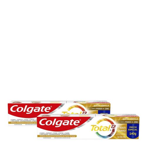 Kit-Pasta-de-Dente-Colgate-Total-12-Anti-Tartaro-140g-2-Unidades Kit-Pasta-de-Dente-Colgate-Total-12-Anti-Tartaro-140g-2-Unidades