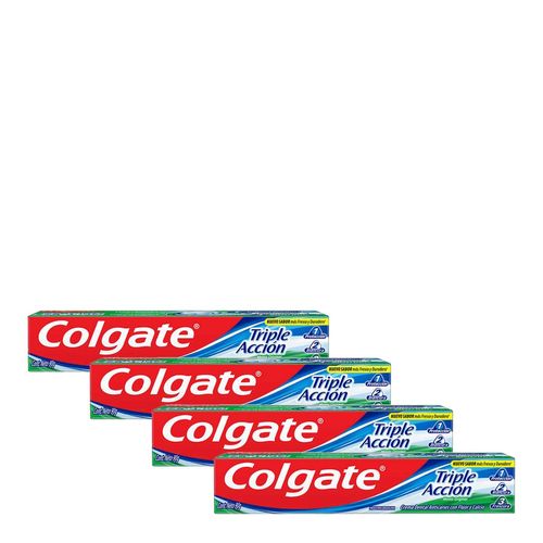 Kit-Pasta-de-Dente-Colgate-Tripla-Acao-Menta-90g-4-Unidades Kit-Pasta-de-Dente-Colgate-Tripla-Acao-Menta-90g-4-Unidades