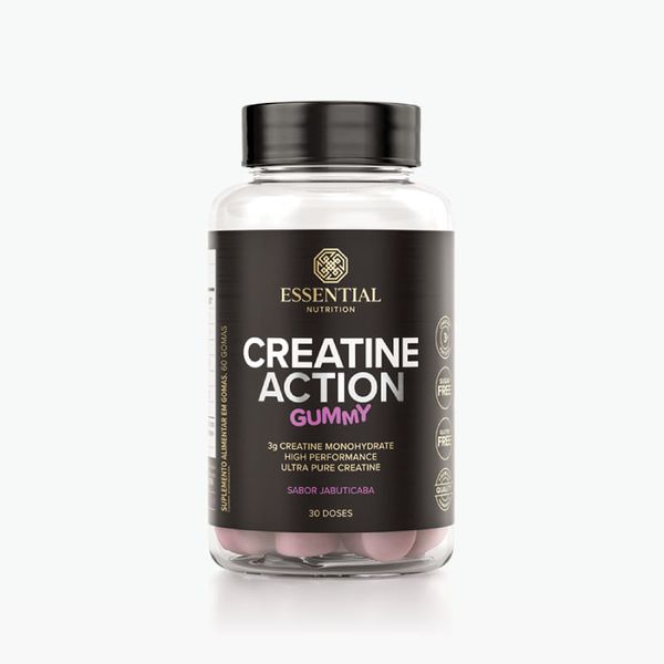 Creatine Action Gummy Jabuticaba Essential Nutrition 60 Gomas