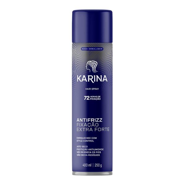 Spray Fixador Para Cabelos Karina Controle e Volume Flora 400ml Spray Fixador Para Cabelos Karina Controle e Volume 400ml