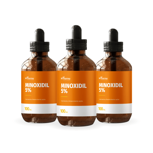 Combo de minoxidil 5% - 100 mL 3 frascos