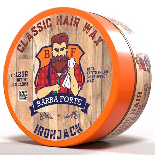 Pomada Efeito Brilho Ironjack Cera Modeladora 120g Barba Forte Pomada Efeito Brilho Ironjack Cera Modeladora 120g Barba Forte