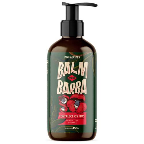 Balm Para Barba 450g Guaraná Antárctica Hidratante Don Alcides