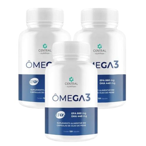 3x Ômega 3 Ifos- 660 EPA-440 DHA-120 Caps. Central Nutrition Sem Sabor