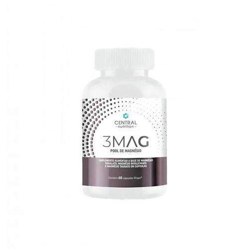 3 Mag Magnesio Quelato Taurato Dimalato Central Nutrition Sem sabor