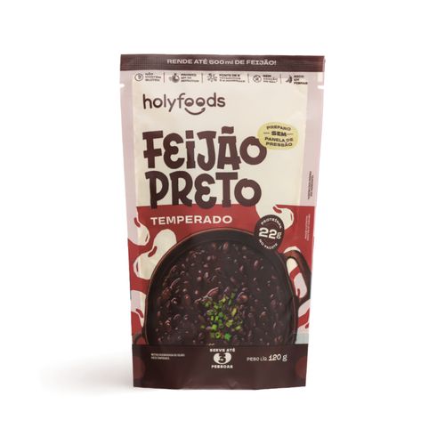 Feijão Preto Temperado Pronto- Holysoup- 120g Feijão Preto Temperado Pronto- Holysoup- 120g