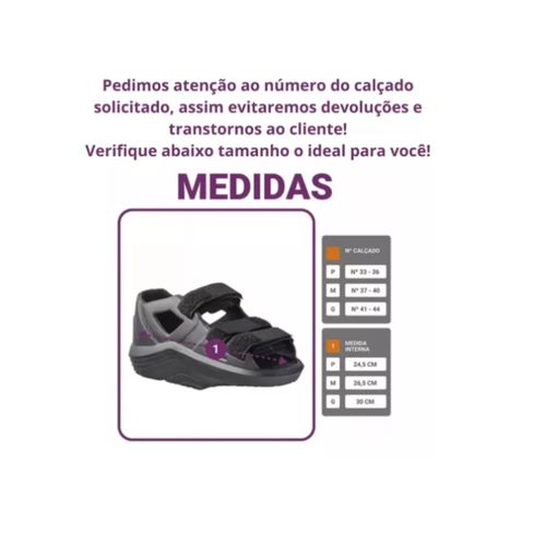 Sandália Baruk Cunha Retrope Hallux Valgo Barouk - Hidrolight M