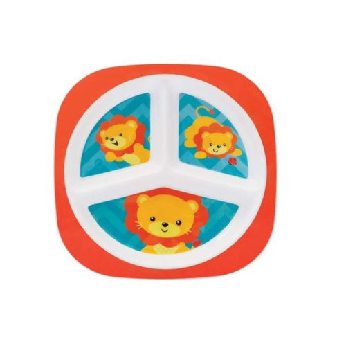 Pratinho infantil com divisórias Animal Fun Leão - Buba