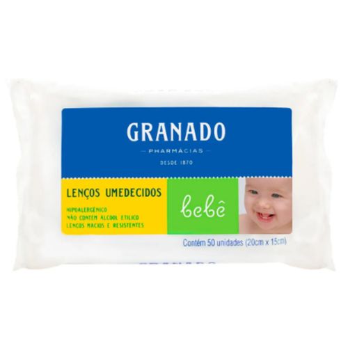 Lenço Umedecido Bebê Tradicional (pacote com 50 unidades) - Granado