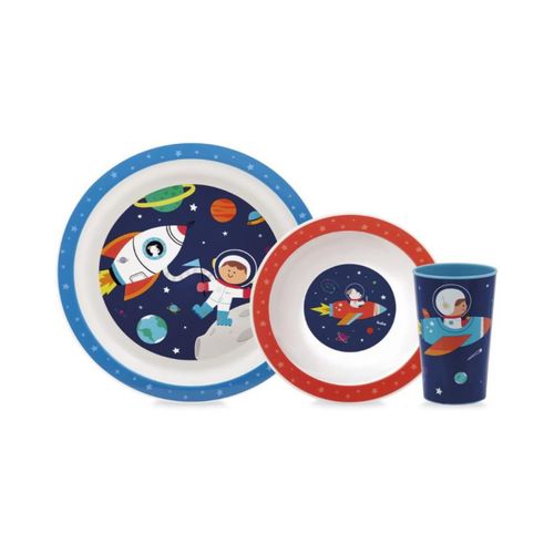 Kit Refeição Infantil Aventura Astronauta 3 peças - Buba