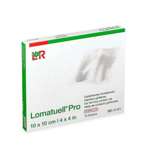 Lomatuell Pró Cobertura de Gaze Parafinada com Partículas Hidrocolóides 10x10cm (caixa 10 un)- Lohmann & Rauscher