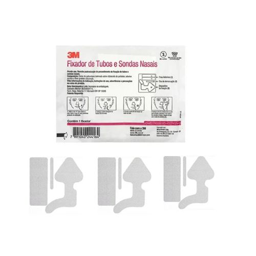 Fixador de Tubos e Sondas Nasais (kit com 3 unidades) - 3M Fixador de Tubos e Sondas Nasais (kit com 3 unidades) - 3M