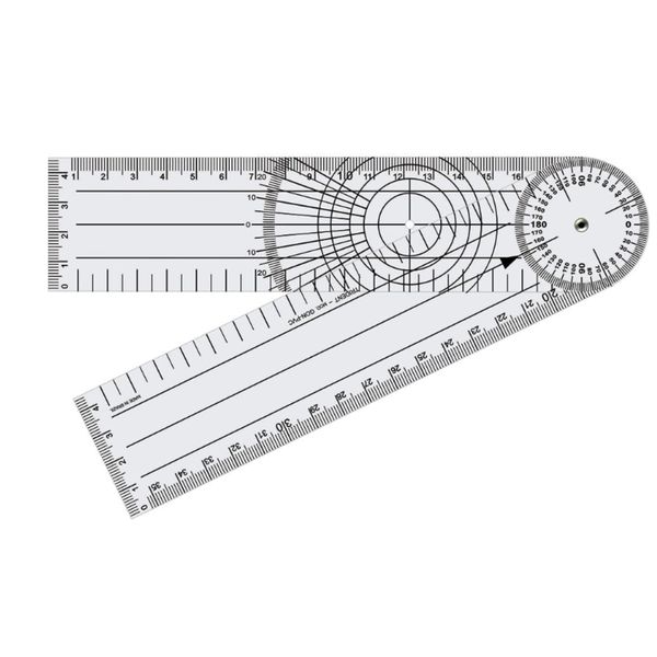 Goniômetro Grande para Ortopedia 200X45mm em PVC