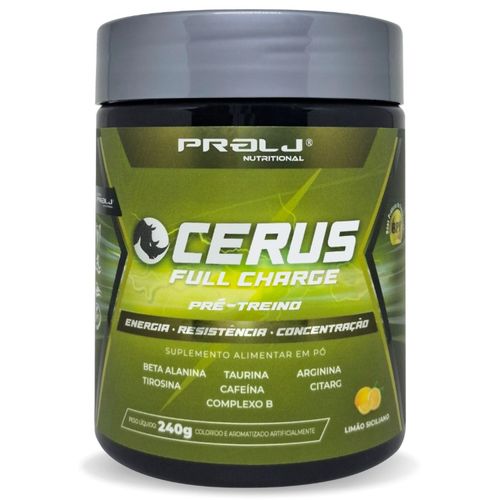 Cerus Full Charge Pré-Treino 240g Limão Siciliano | Prolj Nutritional PRE- TREINO CERUS FULL CHARGE 240G LIMÃO SICILIANO