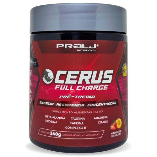 Cerus Full Charge Pré-Treino 240g Morango e Maracujá | Prolj Nutritional PRE- TREINO CERUS FULL CHARGE 240G MORANGO E MARACUJA