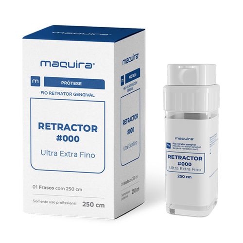 Fio Retrator Odontológico Retractor c/ 250cm Maquira Ultra Extra Fino #000