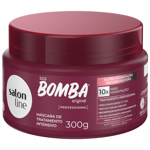 Creme Para Pentear Salon Line Bomba 300ml Hidratação Reconstrutora