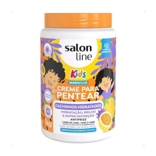 Creme Para Pentear Infantil Salono Line 1 Kg Maracujá Cachinhos Hidratados