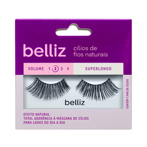 Cílios Belliz Naturais Vol. 2 Superlongo - 110 Ref. 2629