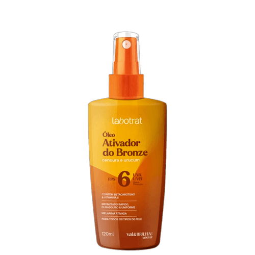 Óleo Ativador De Bronze Fps6 Vai&Brilha 120Ml Labotrat