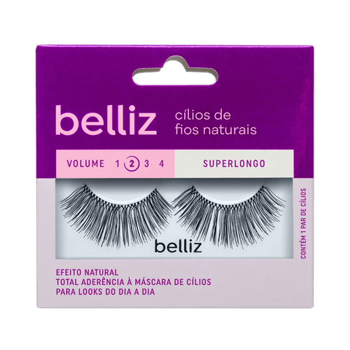 Cílios Belliz Naturais Vol. 2 Superlongo - 109 Ref. 2628