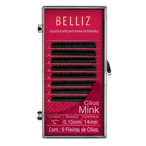 Cilios Belliz Para Alongamento Mink C 015 14Mm