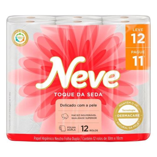 Papel Higiênico Neve 30 Metros c/ 12 Unidades
