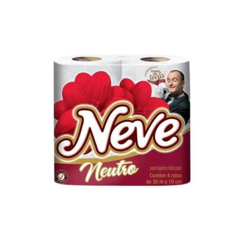 Papel Higiênico Neve 30 Metros c/4 Unidades Neutro