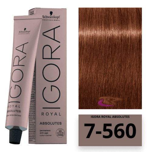 Coloração Tintura Igora Absolutes 7-560 Schwarzkopf 60g