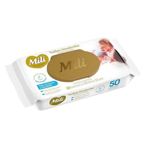 Lenço Umedecido Mili Lovecare c/ 50 Unidades