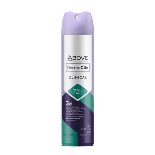 Desodorante Antibacteriano Aerosol Above Dermaclin 150ml 72H Women