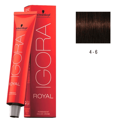 Schwarzkopf Igora Royal Coloração 4-6 Castanho Médio Marrom 60ml Schwarzkopf Igora Royal Coloração 4-6 Castanho Médio Marrom 60ml