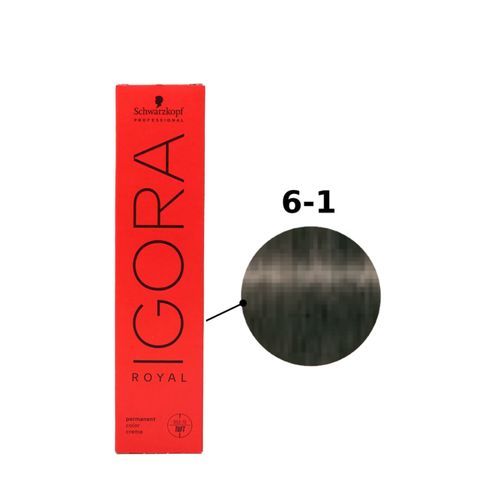 Schwarzkopf Igora Royal Coloração 6-1 Louro Escuro Cinza 60ml Schwarzkopf Igora Royal Coloração 6-1 Louro Escuro Cinza 60ml