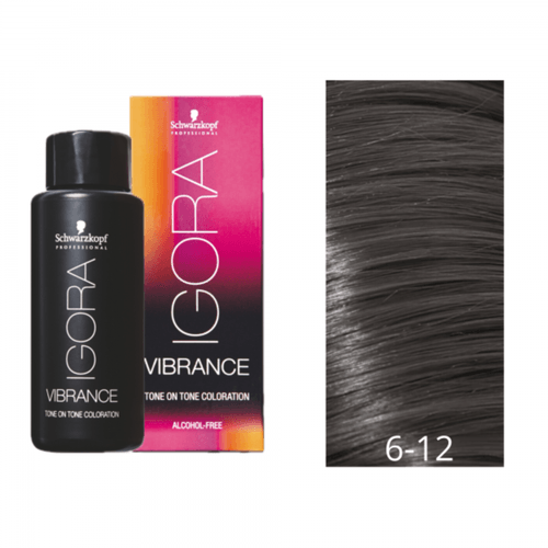 Coloração Igora Vibrance 6-12 Louro Escuro Cinza Fumê 60ml