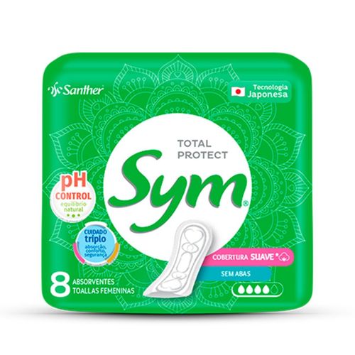 Absorvente Sym Suave Sem Abas C/8 Unidades