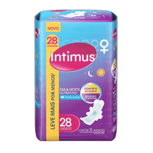 Absorvente Intimus Dia&Noite Uf Suave Com Abas 28 Unidades