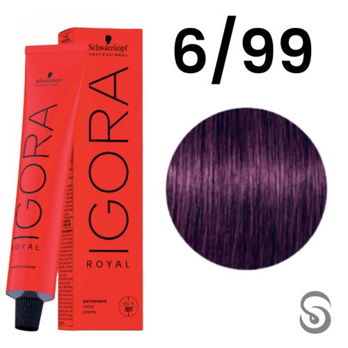 Coloração Igora Royal 6-99 Louro Escuro Violeta Extra Schwarzkopf Coloração Igora Royal 6-99 Louro Escuro Violeta Extra Schwarzkopf