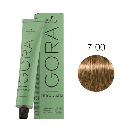 Coloração Igora Zero Amônia 7-0 Louro Médio Natural 60g